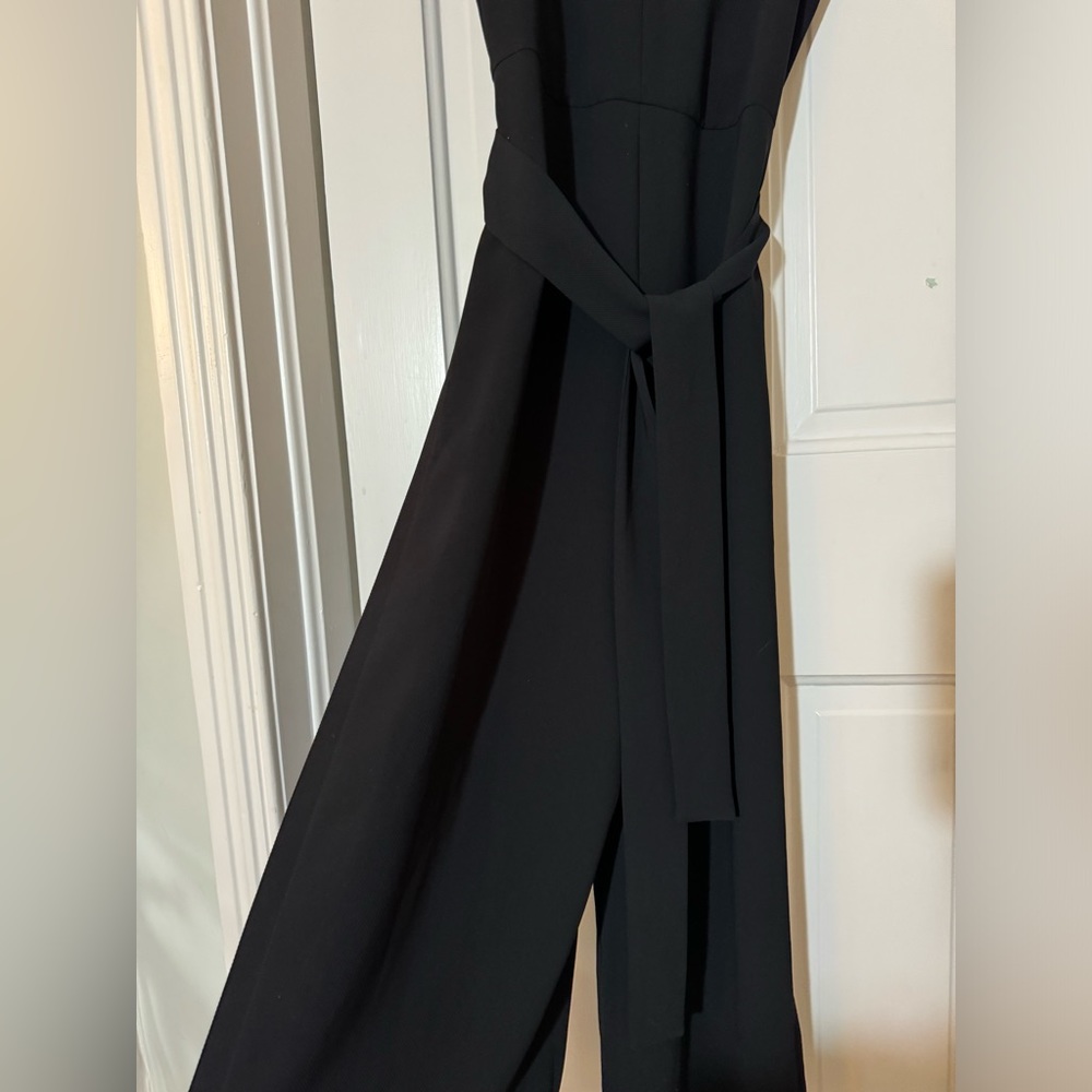 Club Monaco Black crepe jumpsuit.